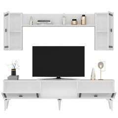 DORUK TV ÜNİTESİ BEYAZ-GÜMÜŞ