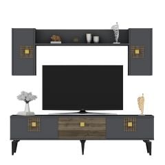 LUNA TV ÜNİTESİ ANTRASİT-CEVİZ