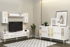 JUNES TV ÜNİTESİ VE KONSOL 2\'Lİ SALON TAKIMI