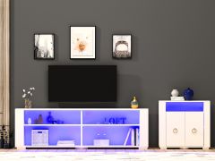 SONA LED AYDINLATMALI TV SEHPASI VE DOLAP TAKIMI