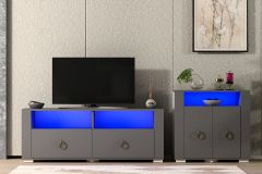 KLEİN LED AYDINLATMALI TV SEHPASI VE DOLAP TAKIMI